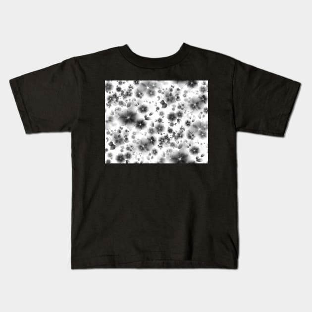 Spring blossoms black Kids T-Shirt by CarolineArts